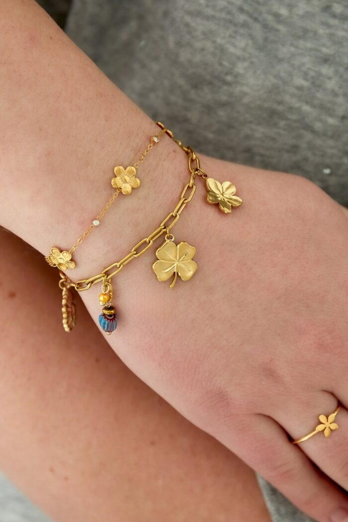 Flower Power Bracelet Gold - Afbeelding 2