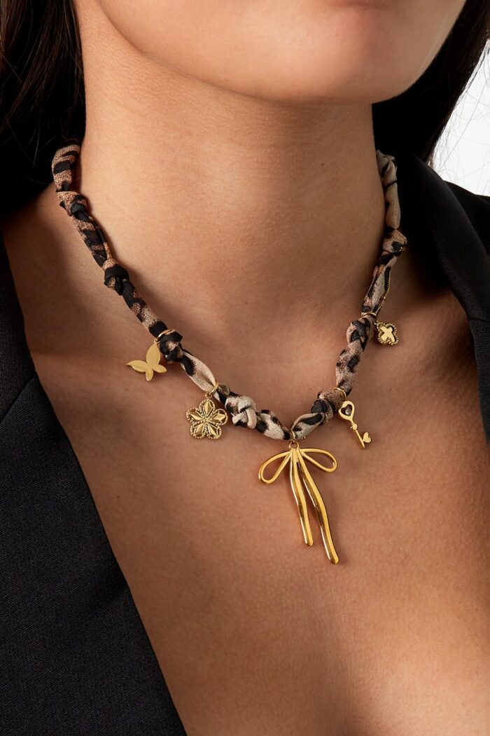 Leopard Trendy ketting goud - Afbeelding 2
